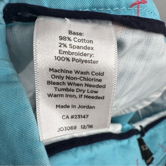 Talbots Women's Blue Pink Flamingo Print Chino The Perfect Short Size 10 GUC - Picture 5 of 5